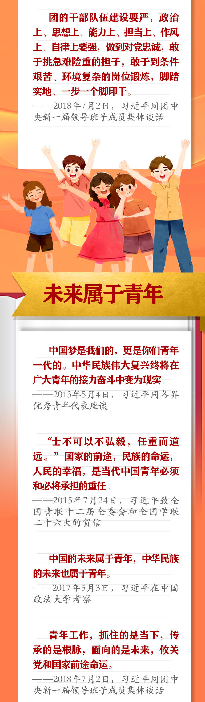 手繪長卷 | 共青團(tuán)員們，總書記這些話要牢記