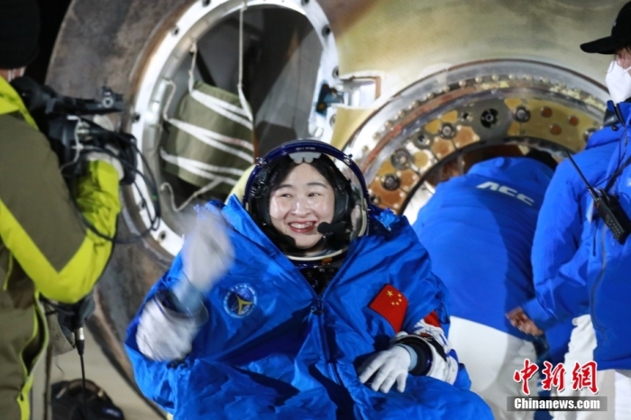 圖為航天員劉洋。孫海英 攝