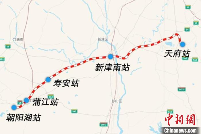 成都鐵路樞紐天府至朝陽湖段線路圖?！F集團(tuán)供圖