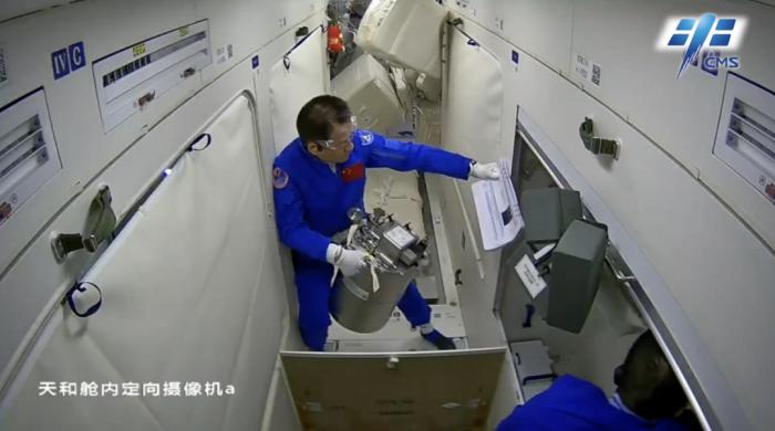 核心艙衛(wèi)生區(qū)。圖片來源：中國載人航天工程辦公室官方微信