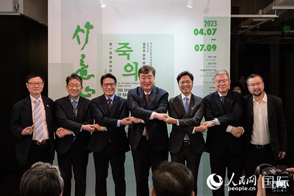 第十四屆光州雙年展中國館開幕式7日在韓國光州隱巖美術館舉行。人民網(wǎng)記者 馬菲攝