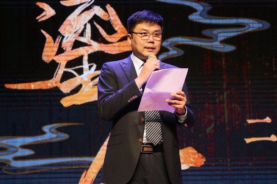 北京外國(guó)語(yǔ)大學(xué)黨委常委、副校長(zhǎng)趙剛在活動(dòng)現(xiàn)場(chǎng)講話。主辦方供圖