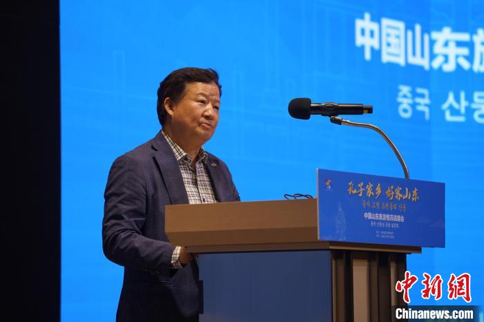 韓國一般旅游業(yè)協(xié)會副會長白承弻致辭?！⑿?攝