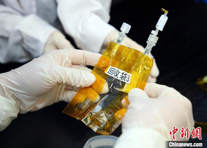 隨神舟十五號返回地面的空間科學實驗樣品。　中科院空間應用中心 供圖