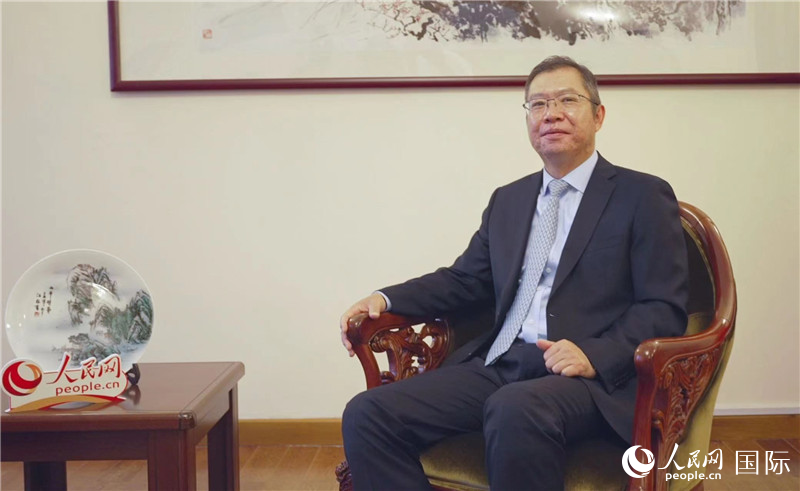 駐非盟使團團長胡長春大使接受人民網專訪。人民網記者 劉寧攝