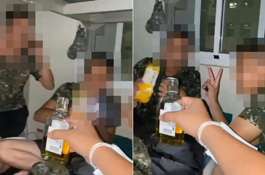 臺(tái)軍在宿舍開(kāi)“飲酒趴”。圖片來(lái)源：臺(tái)灣“中時(shí)新聞網(wǎng)”。