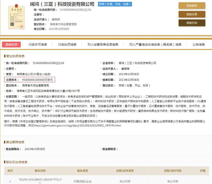  國家企業(yè)信用信息公示系統(tǒng)截圖。