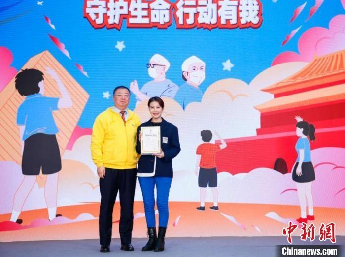 演員周海媚受邀參與公益活動(dòng)。　郭凱敏 攝