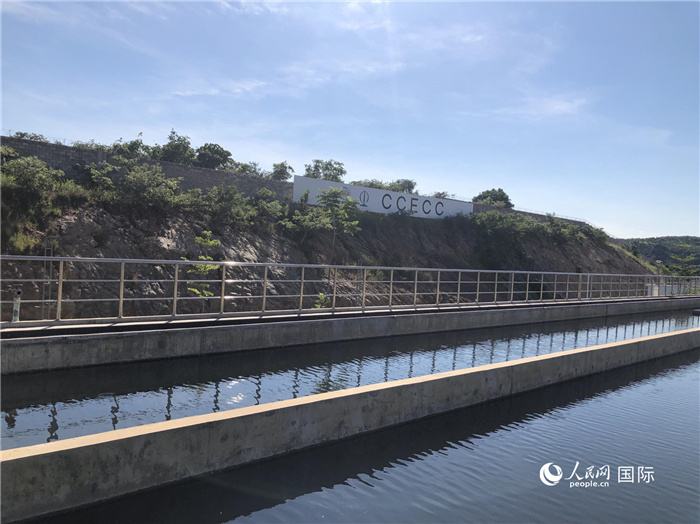 由中國(guó)土木工程（贊比亞）有限公司承建的卡夫河供水項(xiàng)目。人民網(wǎng)記者 黃培昭攝