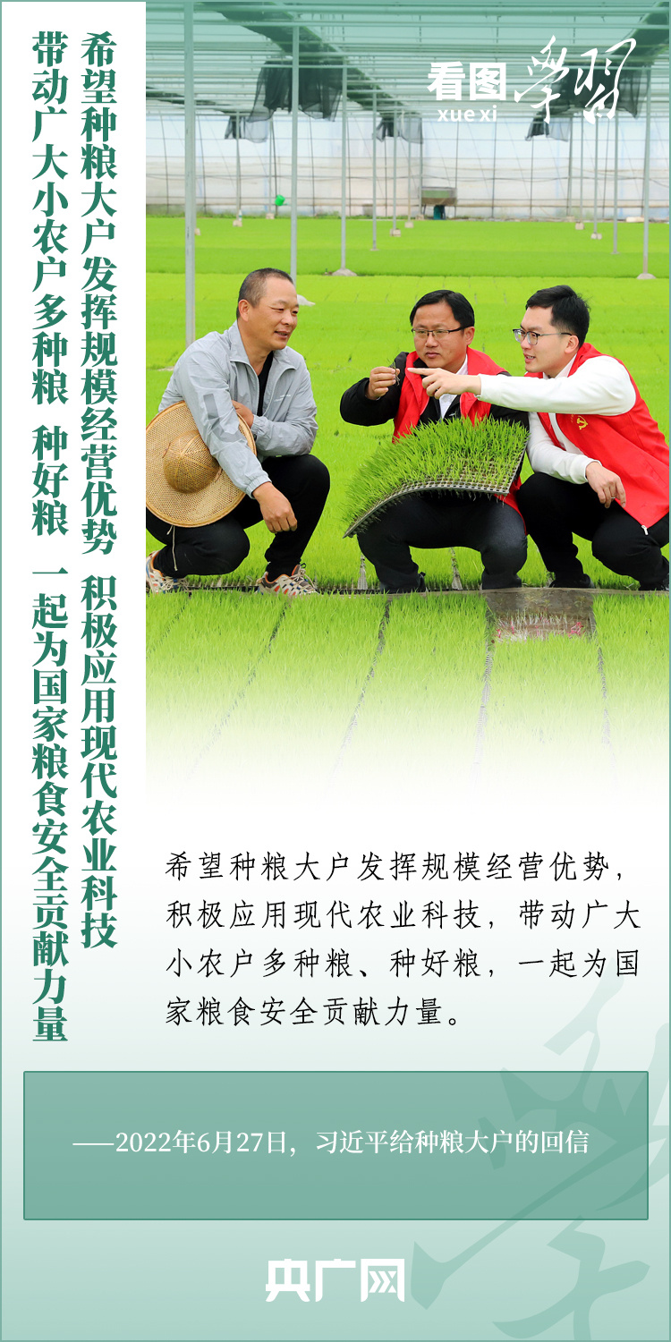 看圖學(xué)習(xí)丨推廣良田、良種、良法、良機(jī) 給農(nóng)業(yè)現(xiàn)代化插上科技的翅膀