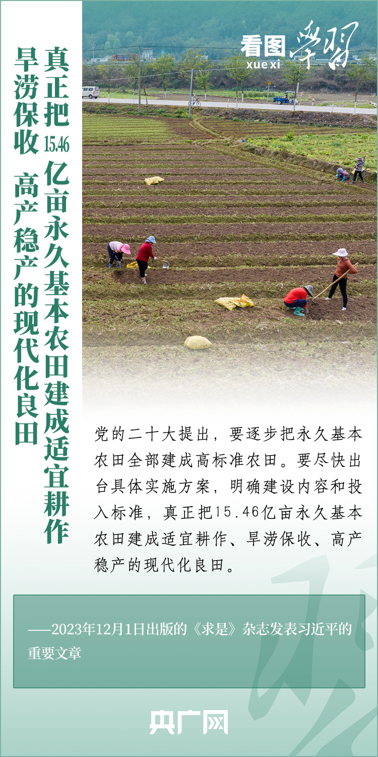 看圖學(xué)習(xí)丨推廣良田、良種、良法、良機(jī) 給農(nóng)業(yè)現(xiàn)代化插上科技的翅膀