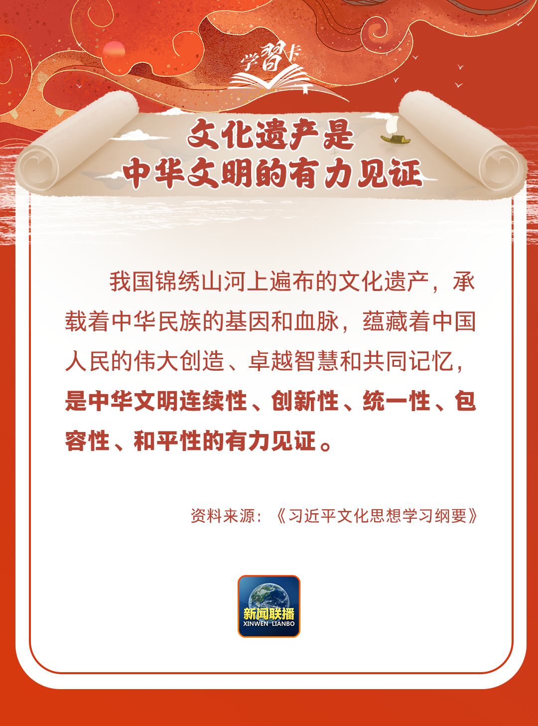 學習卡丨守護好中華民族的文化瑰寶！
