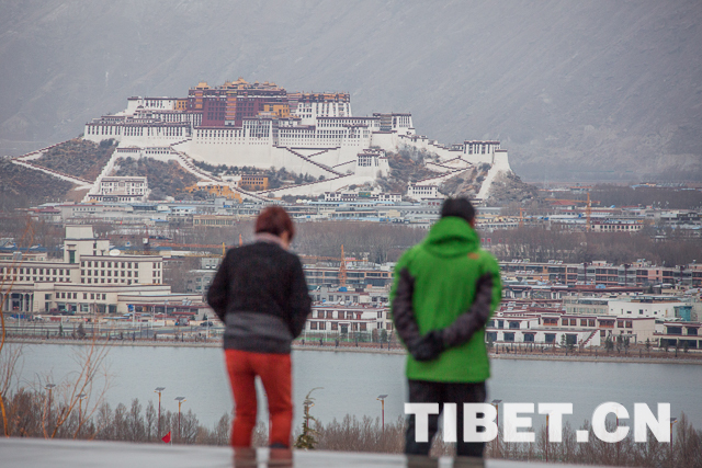 游客遠(yuǎn)眺布達拉宮