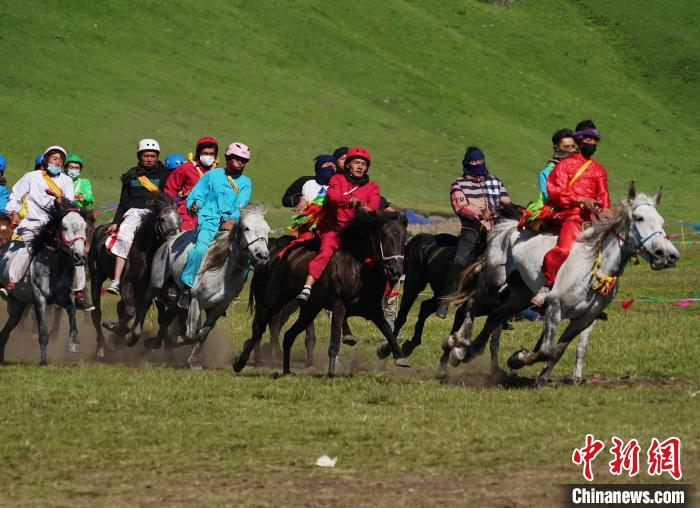 圖為選手進(jìn)行3000米賽馬比賽。　馬銘言 攝