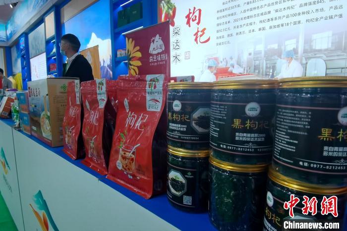 圖為柴達(dá)木枸杞參展?！±铍h 攝