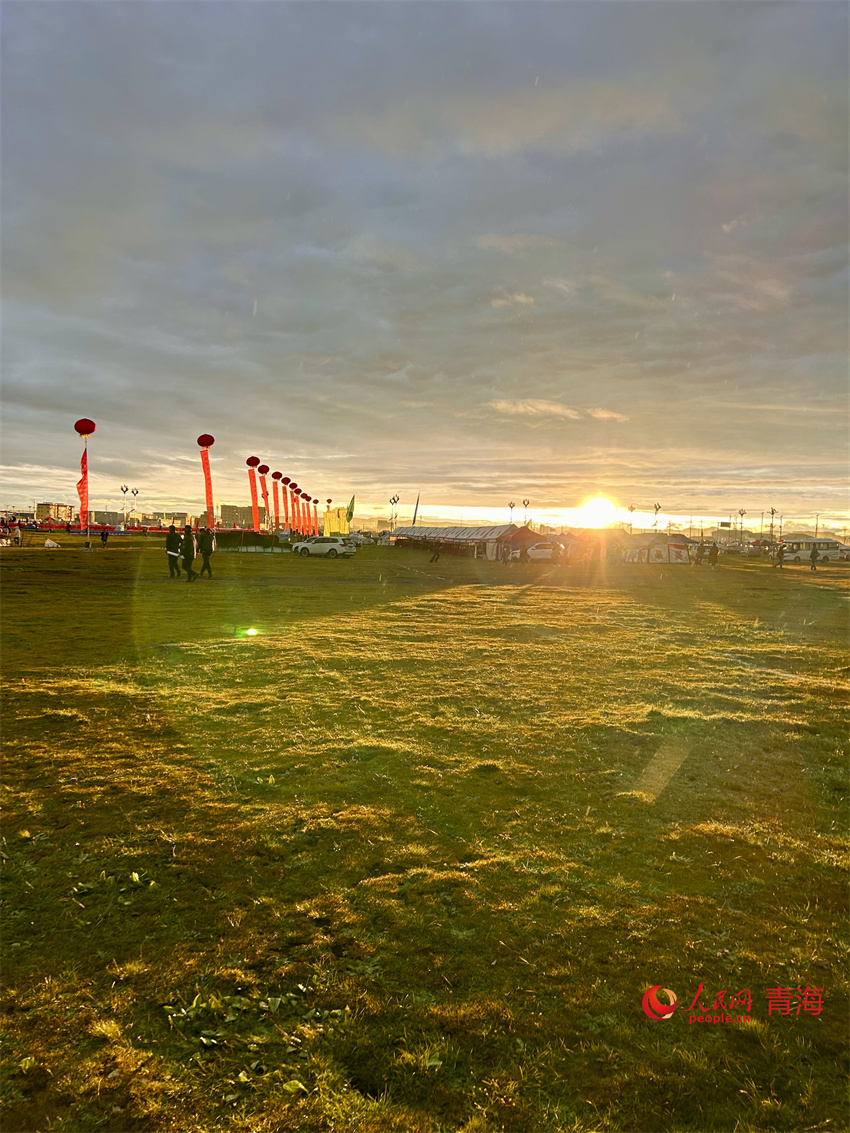 傍晚的澤曲草原。人民網(wǎng) 陳明菊攝