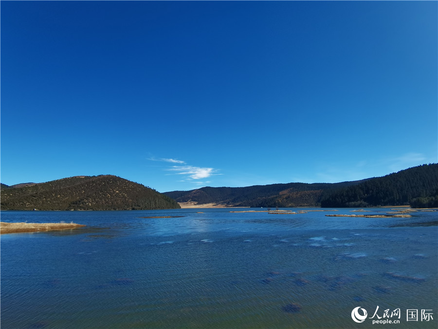 香格里拉國家公園景區(qū)內(nèi)，被譽為“高原仙子”的屬都湖。人民網(wǎng)記者 杜明明攝