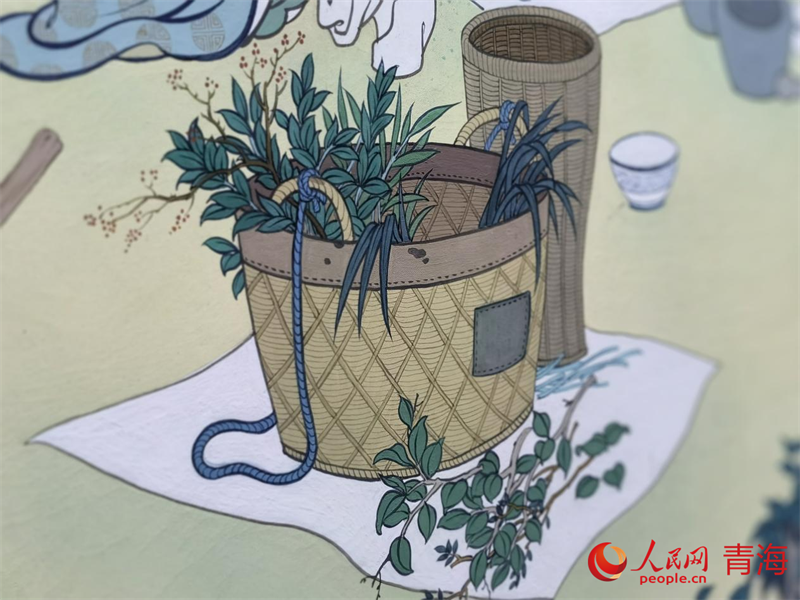 唐卡繪畫作品。人民網(wǎng) 馬可欣攝